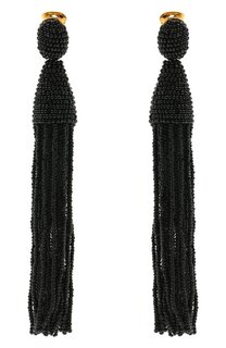 Серьги-клипсы из бисера Oscar de la Renta