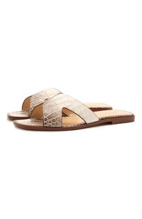 Шлепанцы из кожи крокодила Rubeus Milano