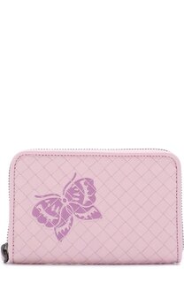 Кожаный кошелек с плетением intrecciato и аппликацией Bottega Veneta