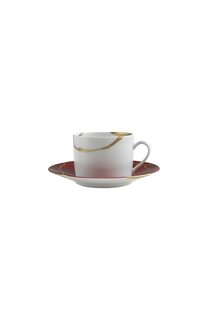 Чайная чашка с блюдцем Kintsugi Rouge Empereur Bernardaud