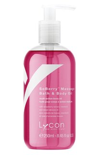 Косметическое масло для ванны и массажа с клубникой и миндалем (250ml) LYCON