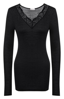 Лонгслив из шерсти и шелка Hanro