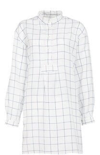 Хлопковая домашняя блуза в клетку The Sleep Shirt
