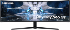 Монитор 49" Samsung Odyssey G9 5120x1440, VA, QLED, изогнутый, 32:9, 1ms, 2500:1, 420cd, 178/178, HDMI, 2*DP, USB-hub, 240Hz, G-Sync, HDR1000, Has, sw