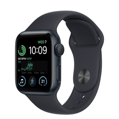 Часы Apple Watch SE (2022) GPS 40mm Midnight Aluminum Case with Midnight Sport Band - S/M