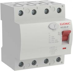 Выключатель дифференциального тока (ВДТ, УЗО) DKC MDL100-4P4-80-AC MDL100, 4P, 300mA, 80A,тип АС, "YON max"
