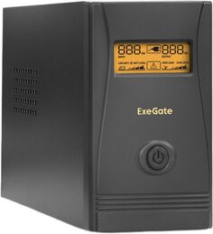 Источник бесперебойного питания Exegate Power Smart ULB-500.LCD.AVR.4C13 EX294609RUS 500VA/300W, LCD, AVR, 4*C13, металлический корпус, Black