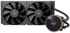 Система охлаждения жидкостная PCCooler PD240 BK LGA2066/2011/1700/115х/AM3/AM4/AM5 (2*120mm fan, 600-1850rpm, 71.86CFM, 16-33.8dBA, 4-pin PWM) RET