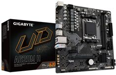 Материнская плата mATX GIGABYTE A620M H (AM5, AMD A620, 2*DDR5(6400), 4*SATA 6 Гб/с, M2, Audio, Gb LAN, USB 3.2, USB 2.0, DP, HDMI)