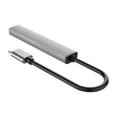Концентратор Orico ORICO-AH-A12F-GY-BP USB-A 3.0, 2xUSB-A 2.0, 1xTF, вход USB-A 3.0, серый