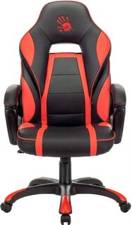 Кресло игровое A4Tech BLOODY GC-350 черный/красный эко.кожа крестов. пластик черный