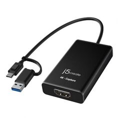 Устройство видеозахвата j5create JVA11 USB-C/USB-A to 4K HDMI Capture Adapter