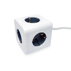 Удлинитель RocketSocket GNS1403 230 В, 16 А, IP20, 5 розеток, защитные шторки, цвет серый