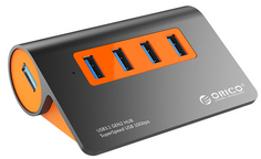 Концентратор USB 3.1 Orico M3H4-G2-OG 4*USB 3.1, 30cm, 12V DC, оранжевый