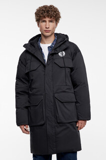 пальто мужское Куртка-парка длинная утепленная с капюшоном Befree