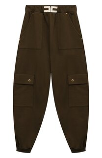 Хлопковые брюки-карго Elisabetta Franchi La Mia Bambina
