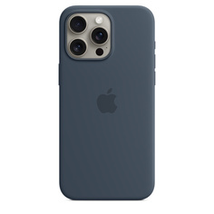 Чехол-накладка Apple MagSafe для iPhone 15 Pro Max, силикон, штормовой синий