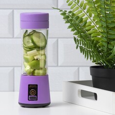 Блендер luazon lbr-01, портативный, 24 вт, 380 мл, usb, фиолетовый