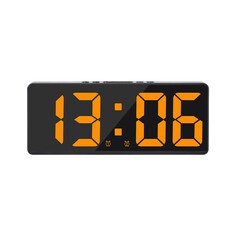 Часы - будильник электронные настольные с термометром, календарем, 15 х 6.3 см, ааа, usb NO Brand