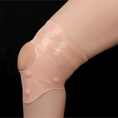 Силиконовый бандаж для коленного сустава, с магнитами, цвет бежевый Onlitop