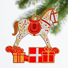 Подвеска деревянная на подложке Зимнее волшебство