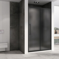 Душевая дверь 100 см Abber Schwarzer Diamant AG30100BMH матовое