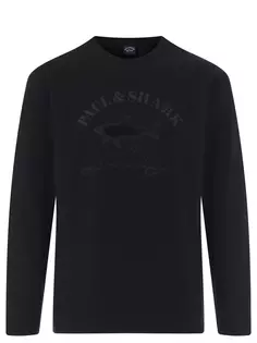 Лонгслив хлопковый с принтом Paul&Shark