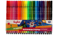 Фломастеры Умка трёхгранные Буба 24 цвета Umka