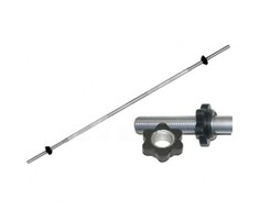 Спортивный инвентарь Titan Гриф для штанги d 26 мм хромированный 1200 мм замок-гайка