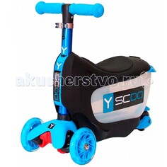 Трехколесные самокаты Трехколесный самокат Y-Scoo Mini Jump&Go 3 в 1 со светящимися колесами