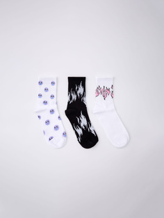 Набор из 3 пар носков с принтом для девочек Sela