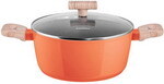 Кастрюля MAUNFELD MARTA MCS41FA06CL, из кованого алюминия, со стеклянной крышкой, 24 см, 4.1 л