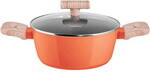 Кастрюля MAUNFELD MARTA MCS22FA06CL, из кованого алюминия, со стеклянной крышкой, 20 см, 2.2 л