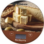 Кухонные весы Sakura SA-6076CH, 8 кг, сыр