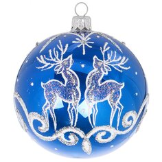 Елочный шар Олени, стекло, Ш5, С2168 Елочка