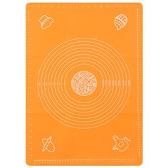 Коврик кухонный силикон, 64х45 см, оранжевый, Y4-7682