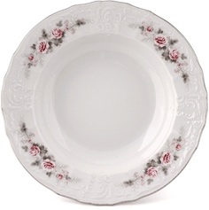 Набор глубоких тарелок Конкордия декор бледные розы 23 см 6 шт Thun