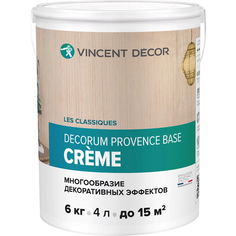 Декоративное покрытие Vincent Decor Decorum Provence Crema многообразные декоративные эффекты 6 кг