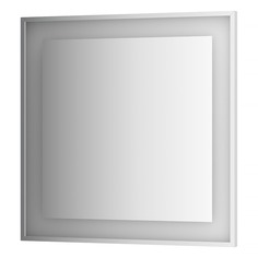 Зеркало Evoform в багетной раме со встроенным LED-светильником 26,5 W 90x90 см