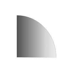 Зеркальная плитка Evoform со шлифованной кромкой четверть круга 25х25 см; серебро