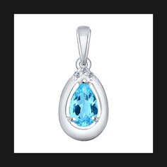 Подвеска SOKOLOV из серебра с топазом и фианитами