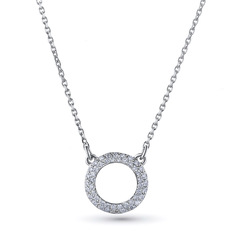 Колье из серебра э0612кл04154800_white ЭПЛ Даймонд