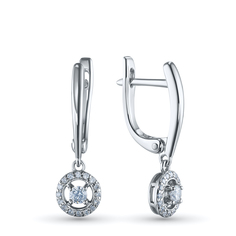 Серьги из серебра э0612сг01161700_white ЭПЛ Даймонд