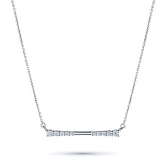 Колье из серебра э0612кл12200018_white ЭПЛ Даймонд