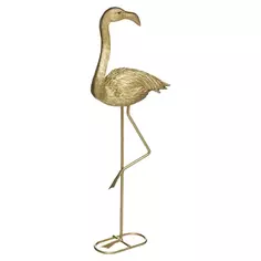 Статуэтка декоративная Atmosphera Фламинго 53.5x20 см золотистая