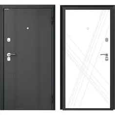 Дверь входная металлическая Оптим 98x205 см правая цвет белая графика Doorhan