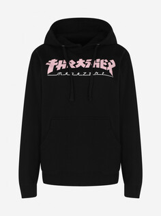 Худи женская Thrasher Godzilla, Черный