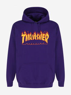 Худи мужская Thrasher Flame Logo, Фиолетовый