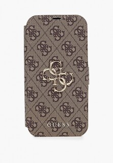 Чехол для iPhone Guess 13 Pro Max, PU 4G Big metal logo Booktype Brown