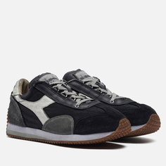 Мужские кроссовки Diadora Heritage Equipe Dirty Stone Wash, цвет чёрный, размер 46 EU